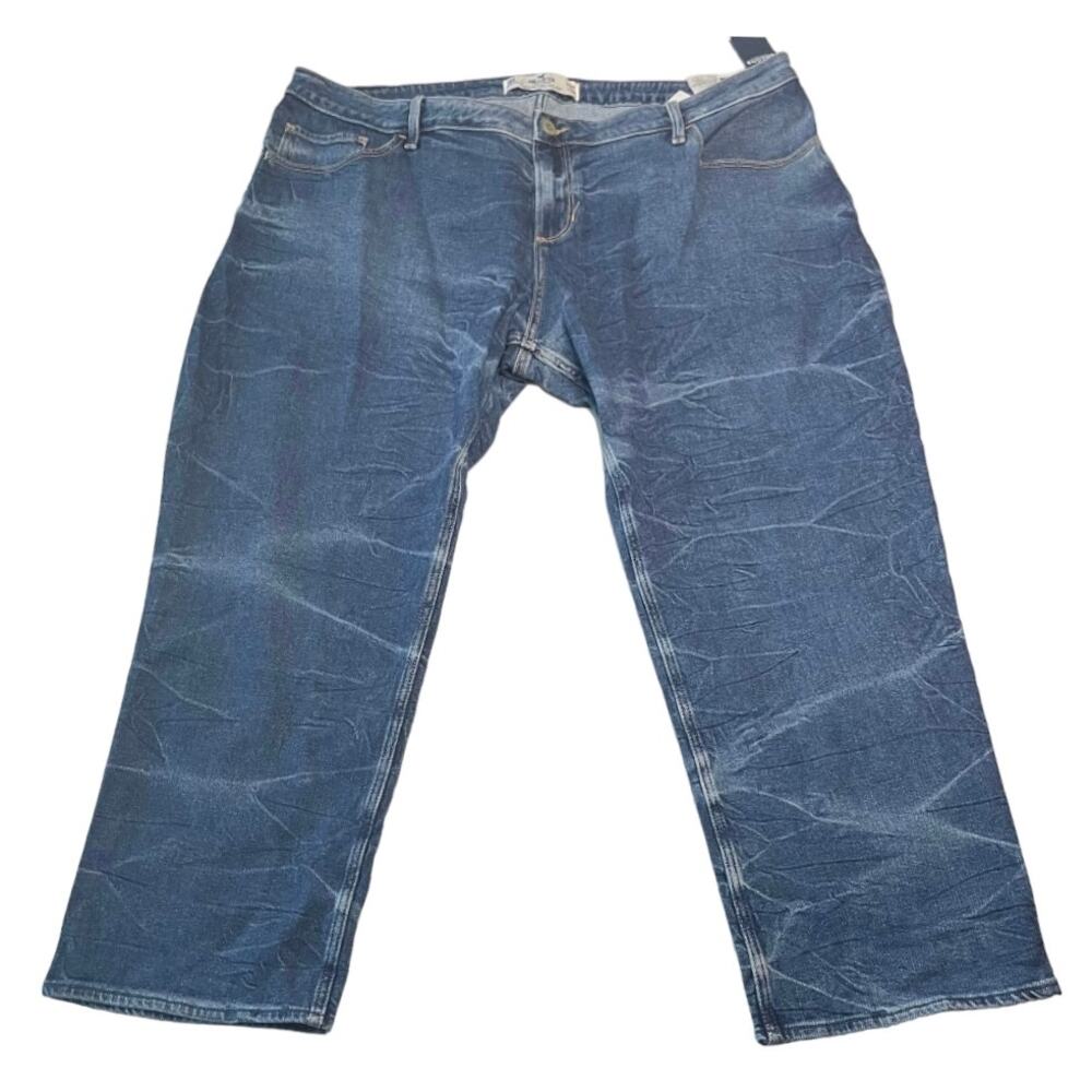 Hollister Womens Size 19 Short Curvy Low Rise Dad Jeans Vintage Stretch Denim